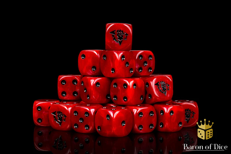 Baron of Dice 50 Count Square Corner Chaos Dice