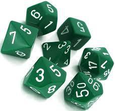 7 Die Opaque Chessex  Dice Sets