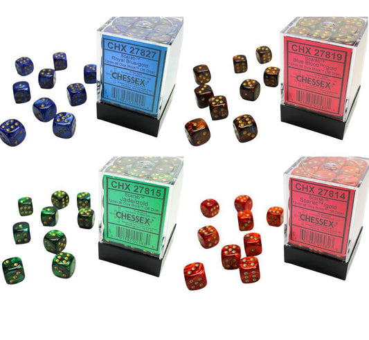 36 Count D6 Glitter Chessex Dice Cube