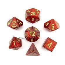 7 Die Glitter Polyhedral Chessex Dice Set