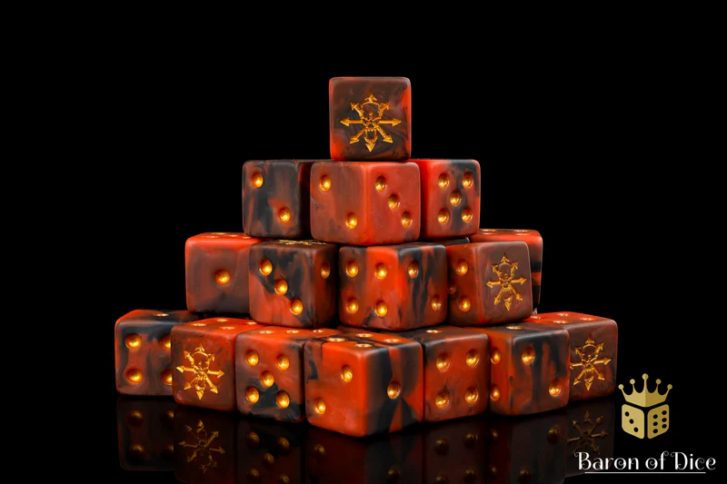 Baron of Dice 25 Count Square Corner Chaos Dice