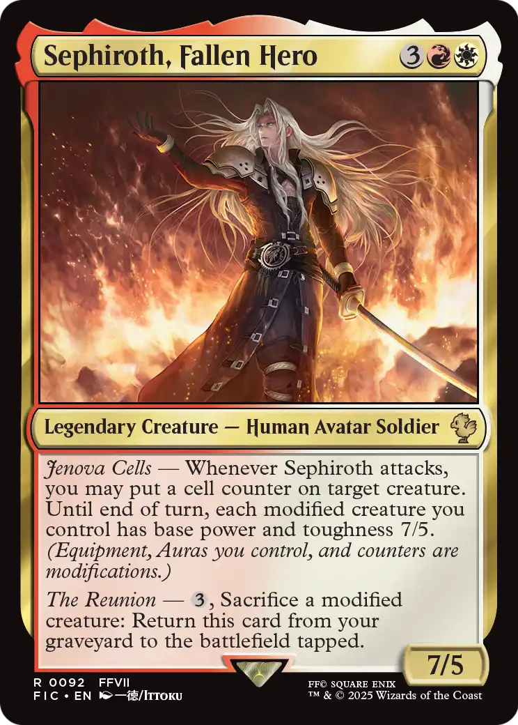 Sephiroth, Fallen Hero