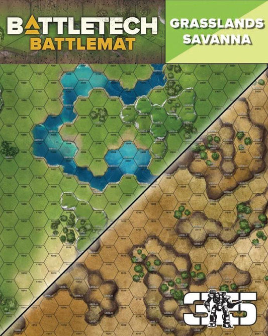 BattleMat- Grasslands Savana : BattleTech