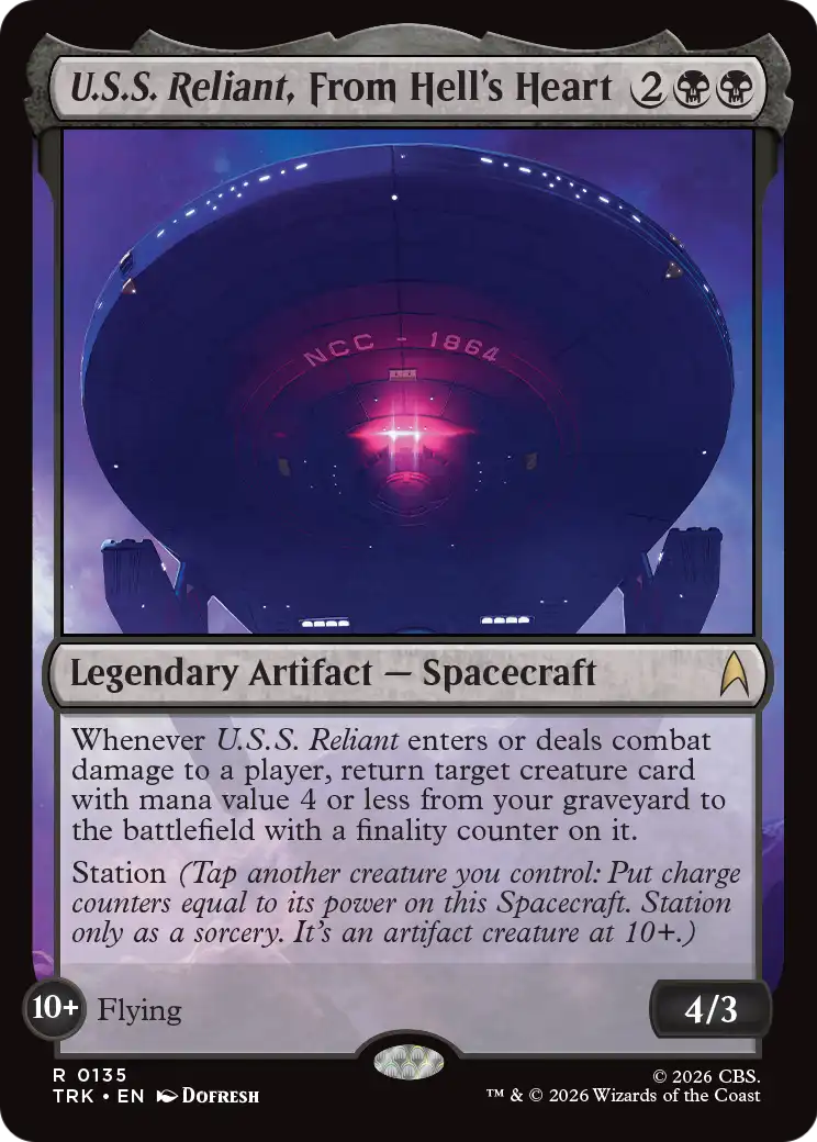 U.S.S. Reliant, From Hell's Heart