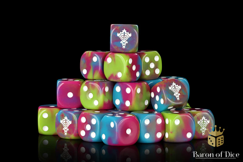 Baron of Dice 25 Count Square Corner Xenos Dice