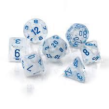 7 Die Mini Borealis Chessex Polyhedral dice Set