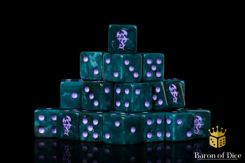 Baron of Dice 50 Count Square Corner Xenos Dice