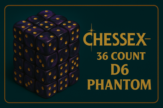 36 Count D6 Phantom Chessex Dice Cube
