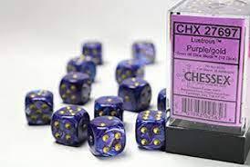 12 Count D6 Lustrous Chessex Dice Cube