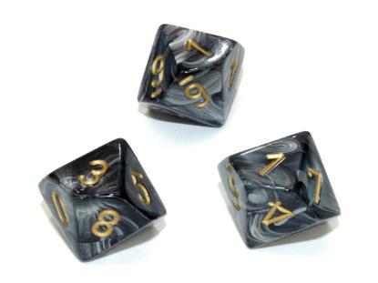 10d10 Lustrous Chessex Dice Set