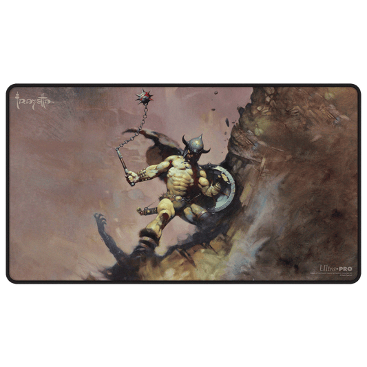 Frank Frazetta - Warrior with Ball and Chain Playmat (Black Stitched)