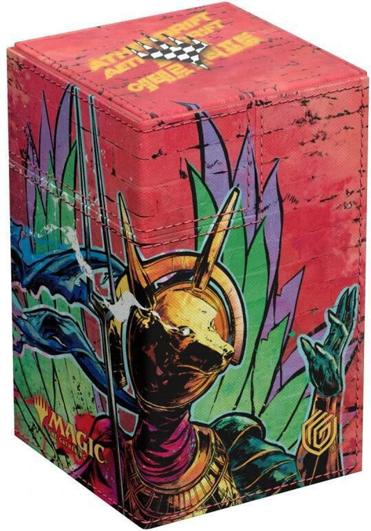 Deck Case: Flip ́n ́Tray 100+ Xenoskin MTG- “Aetherdrift”- Hazoret, Godseeker