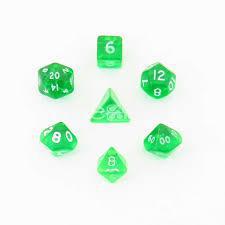 7 Die Polyhedral Translucent Chessex Dice Cube