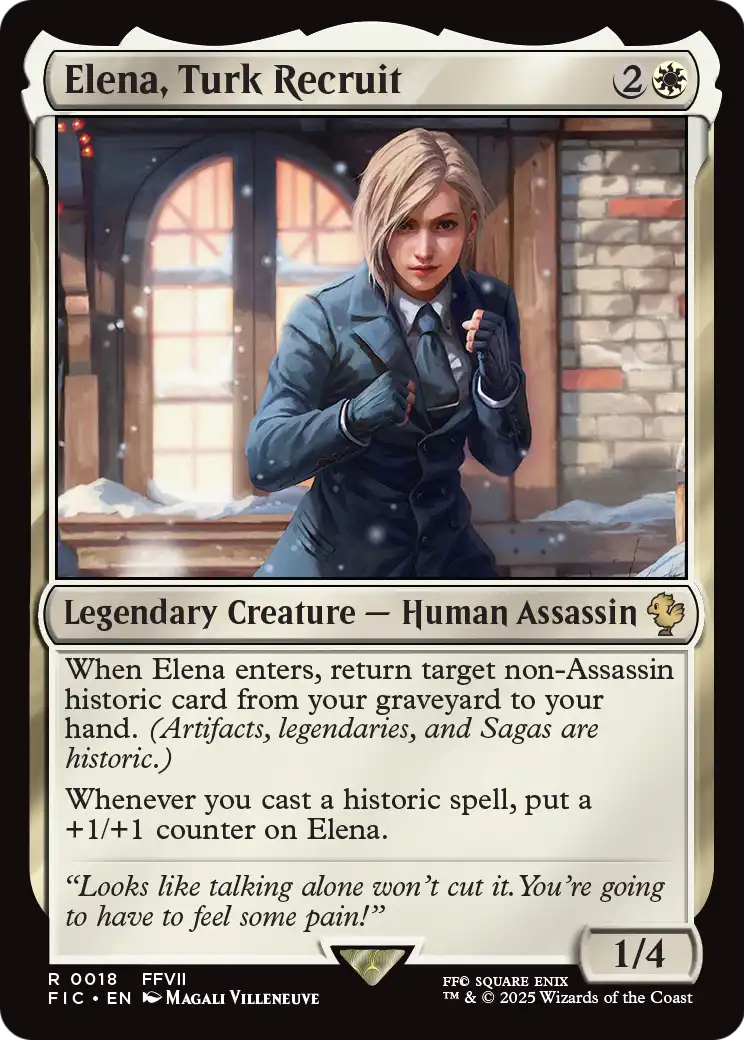 Elena, Turk Recruit