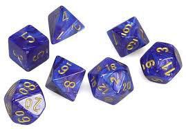 7 Die Lustrous Chessex Set