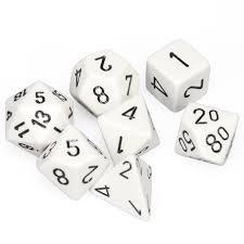 7 Die Opaque Chessex  Dice Sets