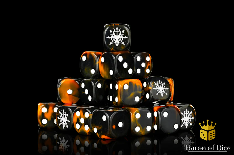 Baron of Dice 50 Count Square Corner Chaos Dice