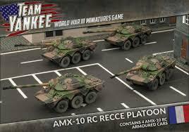 AMX-10 RC Recce Platoon (WWIII x4 Tanks)contains 4 AMX-10 RC Armoured Cars