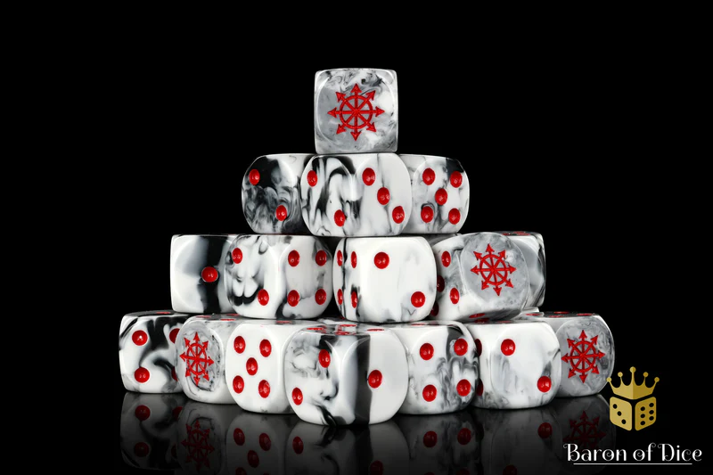 Baron of Dice 50 Count Square Corner Chaos Dice