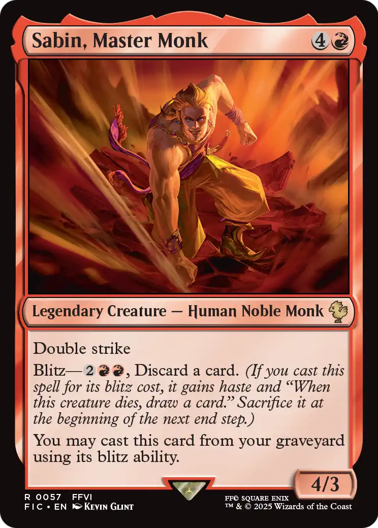 Sabin, Master Monk