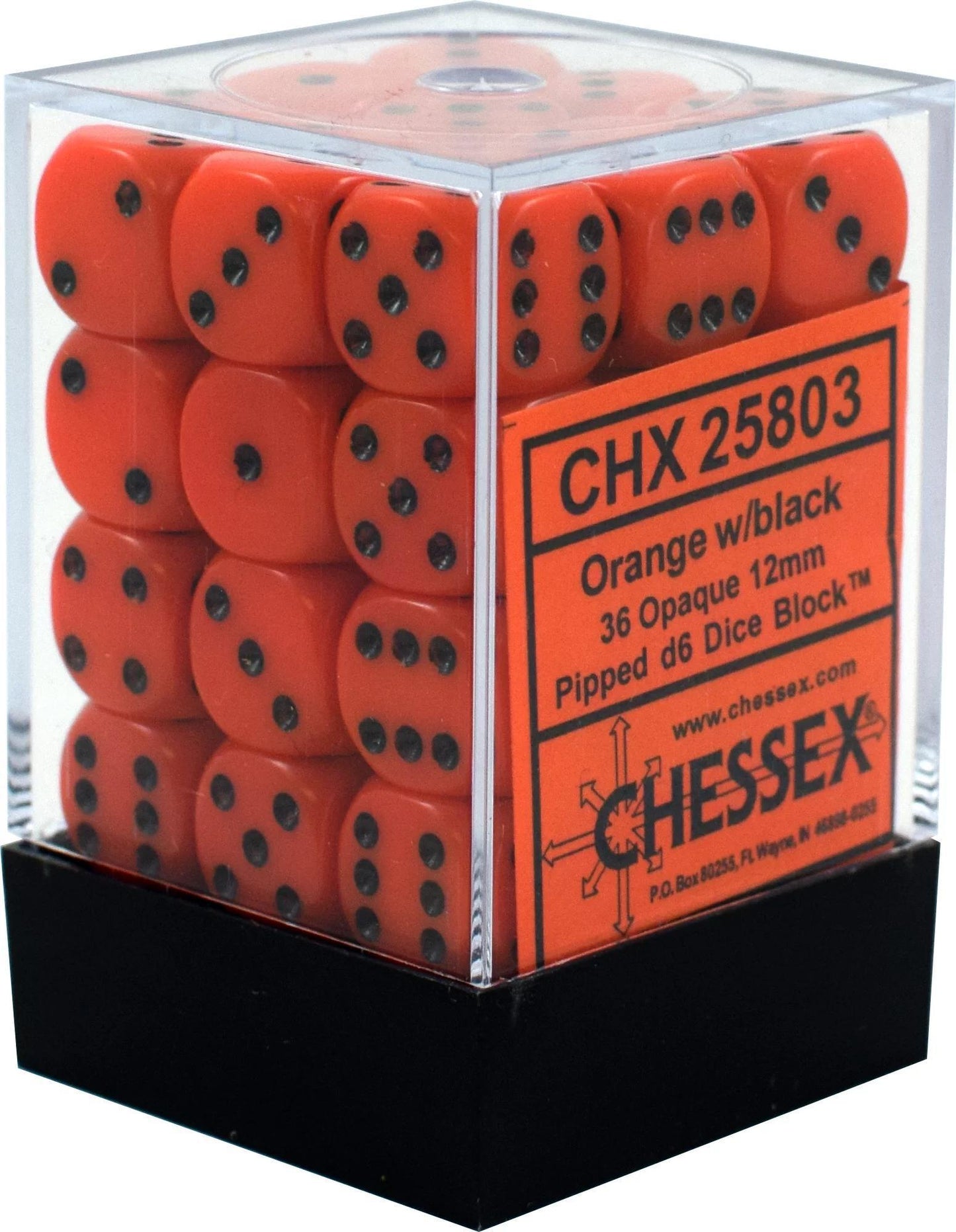 36 Count D6 Opaque Chessex Dice Cube