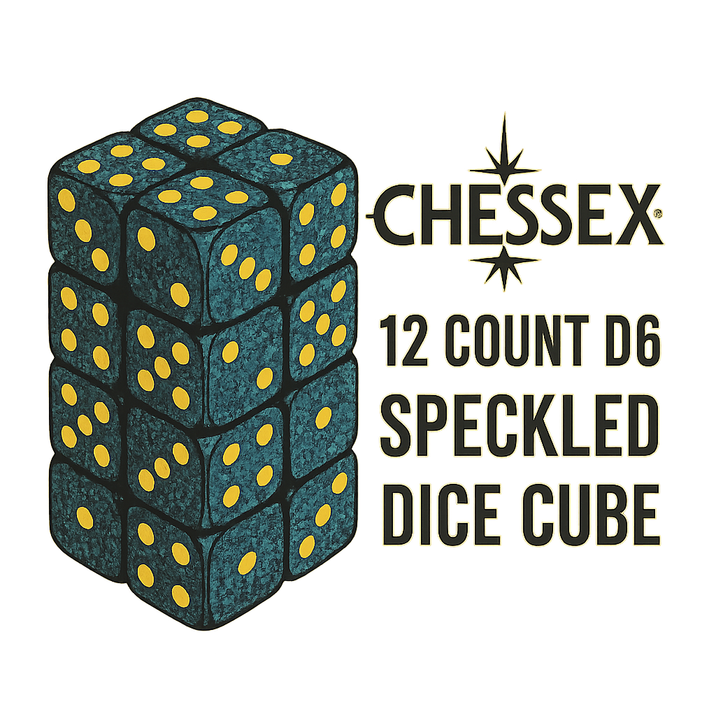 12 Count D6 Speckled Chessex Dice Cube
