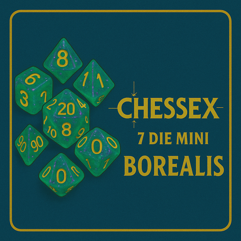 7 Die Mini Borealis Chessex Polyhedral dice Set