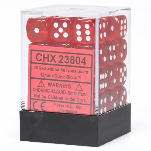 36 count D6 Translucent Chessex Dice Set