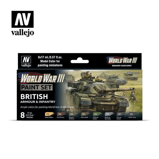 WW3 British Armour & Infantry Paint Set